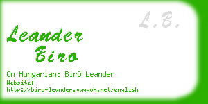 leander biro business card