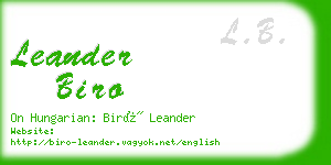 leander biro business card